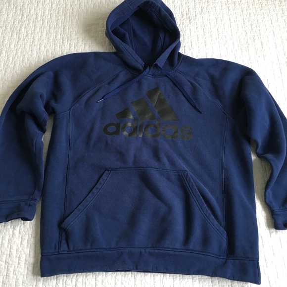 Adidas blue and black hoodie Clearance